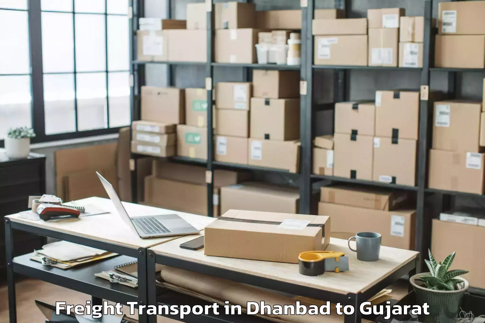 Reliable Dhanbad to Lodhika Freight Transport